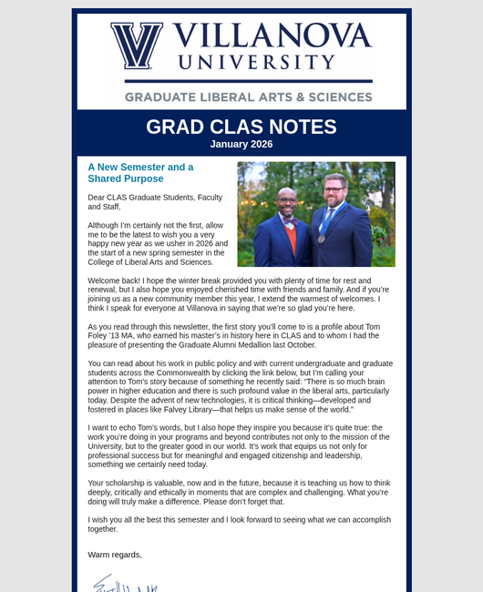 Grad CLAS newsletter Grad CLAS newsletter