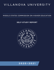 Villanova University's  Draft Self-Study
