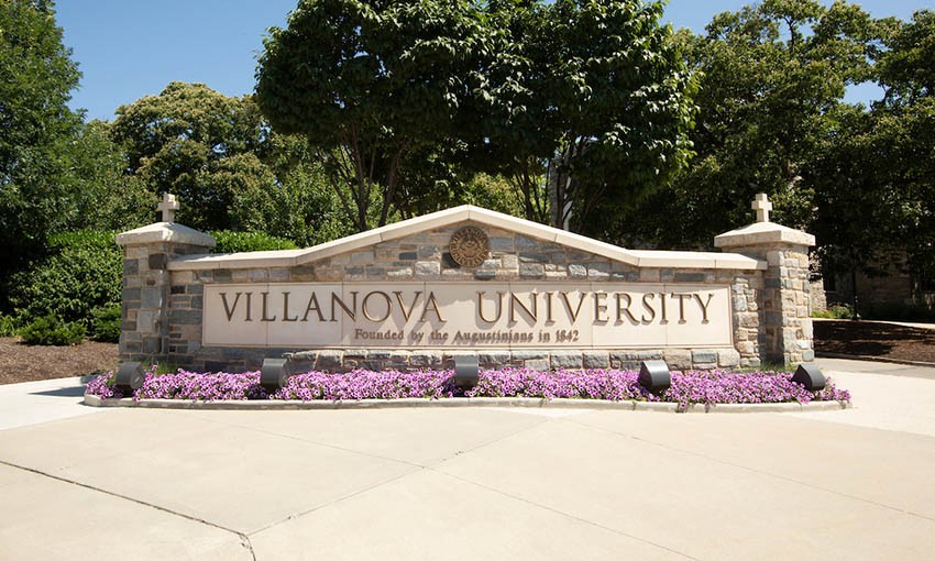Villanova University Sign, Ithan Avenue Villanova University sign at Ithan and Lancaster avenues.