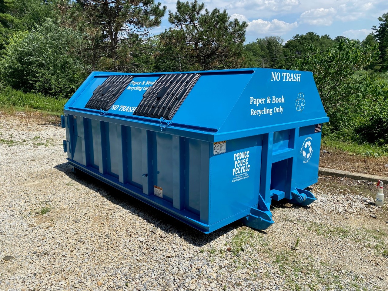 Book recycling dumpster