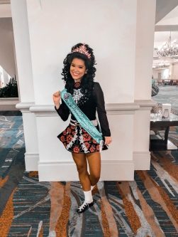 Emily McFadden in Irish dance costume