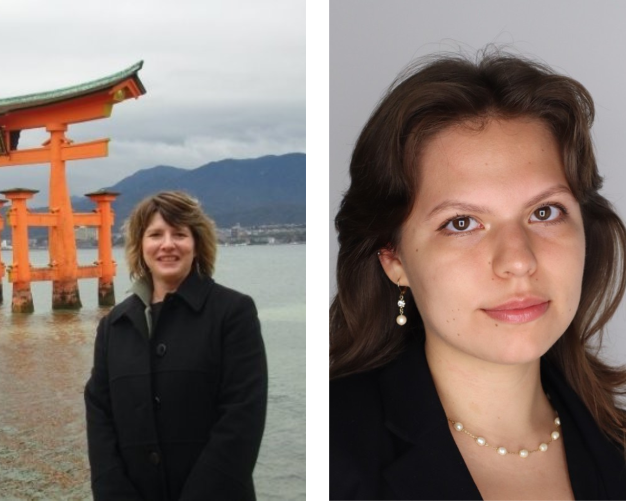 Olivia Hansen ’25 VSB (right) and JoEllen Urban ’86 CLAS (left)