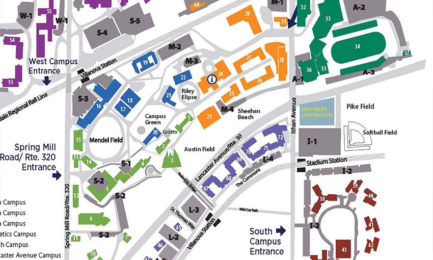 Snippet of campus map