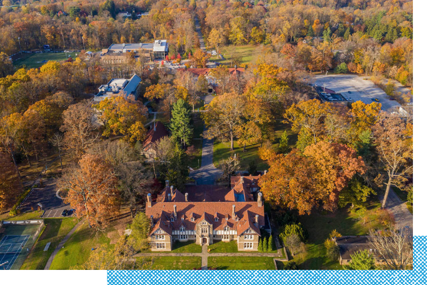Aerial view of Cabrini Campus
